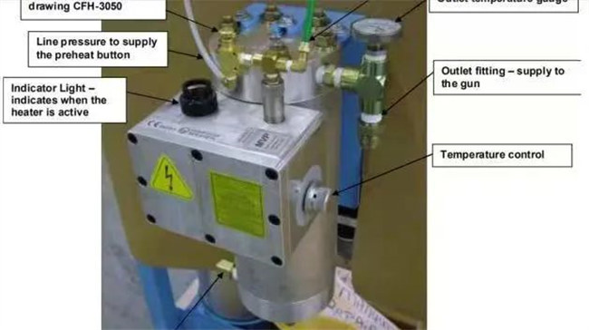 廣東博皓 美國MVP樹脂纖維噴射設(shè)備的加溫器裝置